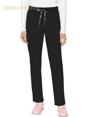Womens Scrub Pants Yoga Waist Straight Leg 6 Pockets Medical